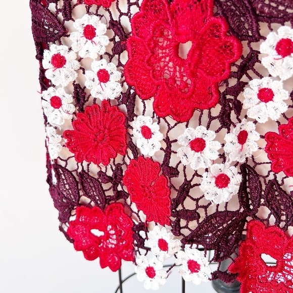 Modcloth Red and White Floral Midi Dress - Picture 4 of 9